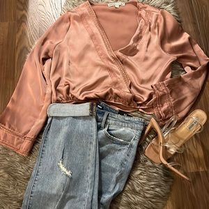 Rose gold Lacey top